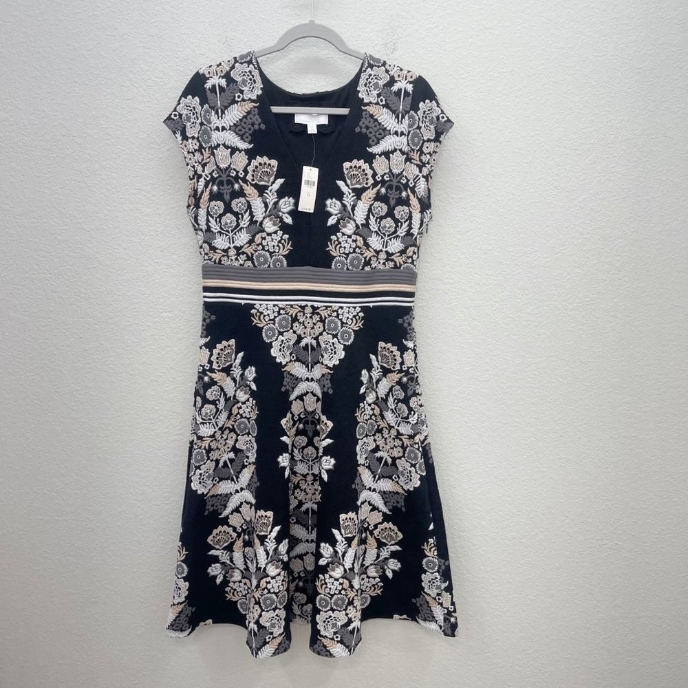 Ett:Twa Ett Twa by Anthropologie Black Soiree Floral Lined Dress Women’s.